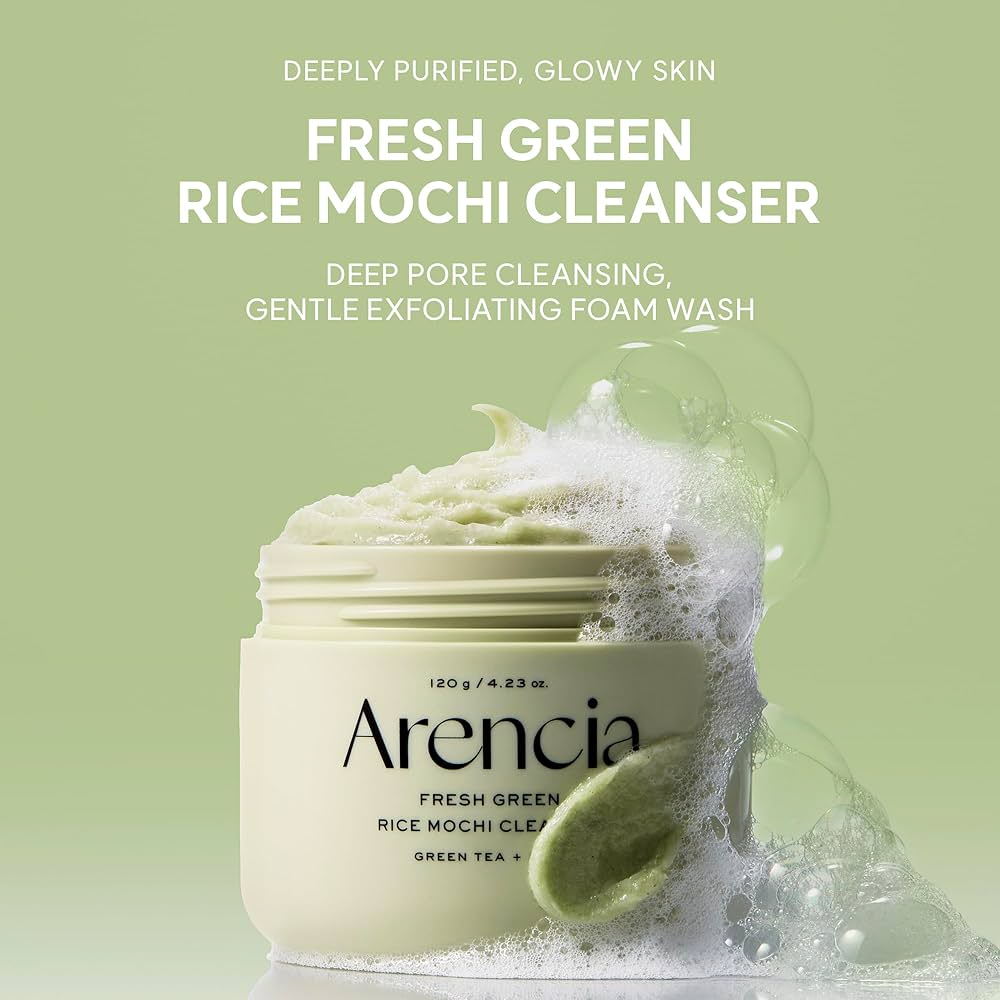 Fresh Green Rice Mochi Cleanser 120 g - ARENCIA