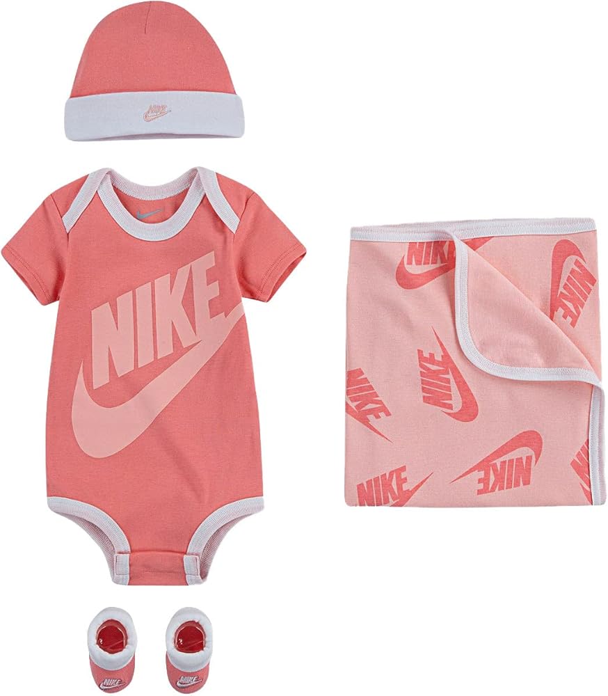 Conjunto Nike Baby Core Future de 4 piezas con manta, body, gorro y pies
