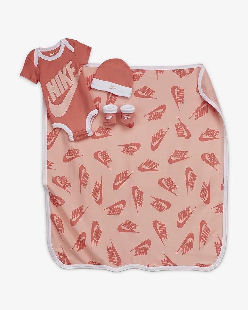 Conjunto Nike Baby Core Future de 4 piezas con manta, body, gorro y pies